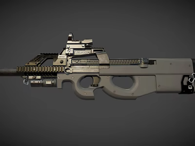 Modern Tactical Rifle Featuring Scope Rail and Ergonomic Grip Design 3d model