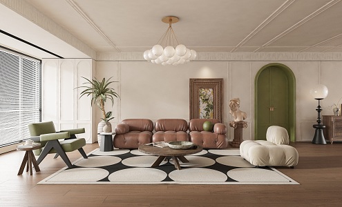 French Living Room 3d model