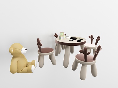 Modern Children's Tables and Chairs 3d model