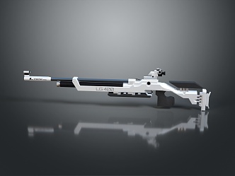 rifle semi-automatic rifle combat rifle battle rifle carbine war rifle attack rifle 3d model