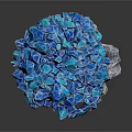 Vibrant Blue Crystal Cluster Decorative Household Item With Natural Stone Design
