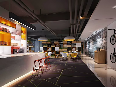 Industrial LOFT Tea Room 3d model