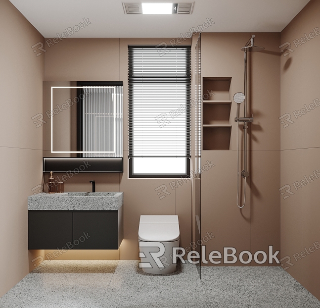 Toilet Bathroom Cabinet Toilet Shower model