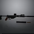 High Quality Tactical Black Rifle With Scope Magazine And Modern Design