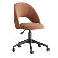 Stylish Table And Chair Set With Light Gray Brown Velvet Upholstery Black Caster Bases
