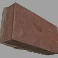 Building Exterior Wall With Red Brown And Gray Rough Texture Brick 3d model