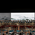 New Chinese Banquet Hall High-end Dinner 3d model