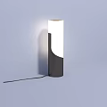 Modern Minimalist Cylindrical Table Lamp With Black Base And White Shade