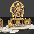 Tianhong Themed Event Stage With Decorative Ferris Wheel And Pavilion Lights
