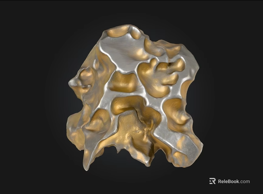 Stone And Wood Handcrafted Decorative Object With Natural Textures And Patterns 3d model 