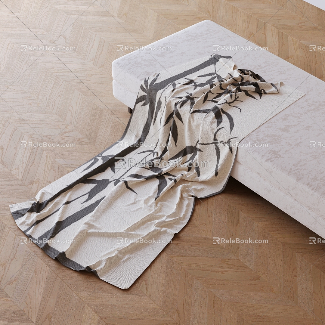 New Chinese Zen Blanket 3d model