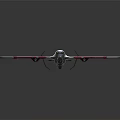 Silver and Red Fighter Jet Model with Aerodynamic Fuselage and Sleek Wings
