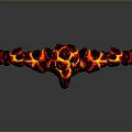 3D Lava Creature Character With Rock Body And Flowing Glowing Magma Details