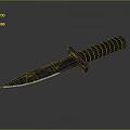 Tactical Serrated Knife with Black Textured Handle and Metal Guard for Outdoor Survival