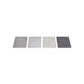 Various Textured Square Rugs In Gray Beige And Dark Gray Woven Design