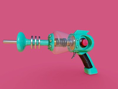 Retro future laser gun 3d model