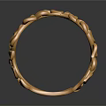 Elegant Gold Bracelet Crafted With Intricate Leaf And Heart Shaped Details
