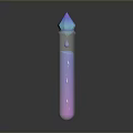 Transparent Decorative Container With Cone Shaped Top Star Patterns And Gradient Design