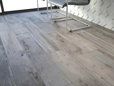 Light Gray Natural Wood Grain Wooden Floor In Modern Interior Room With Smooth Texture 3d model