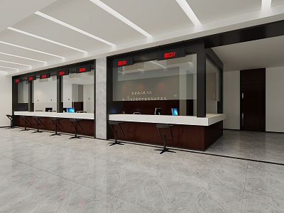 Modern lobby service desk model