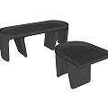 Modern Coffee Table With Unique Sculptural Legs And Matte Metallic Surface Design