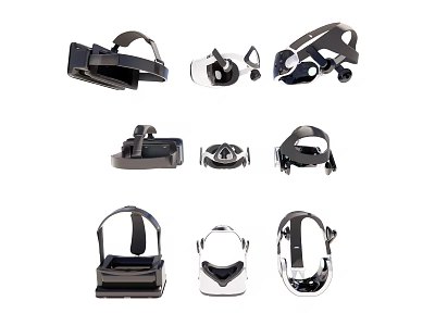 Different Styles of VR Headsets with Various Designs and Features 3d model