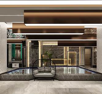 New Bath Center Bath Area Tangquan Club SPA Sauna 3d model