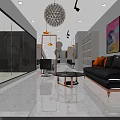 Modern Hair Salon Interior With Stylish Chairs Large Mirrors And Pendant Lights