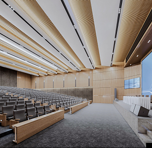 Modern Conference Hall Multifunctional Lecture Hall 3d model