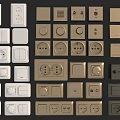 Switch socket hardware insert bank 3d model