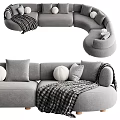 Modern Arc Multiplayer Sofa Collection 3d model