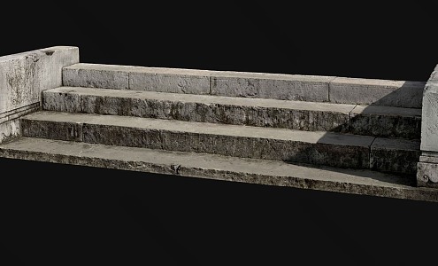 Chinese style stone table step 3d model