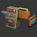 Tiger Themed Slot Machine Featuring Loco7 Symbol And Win Big 3d model