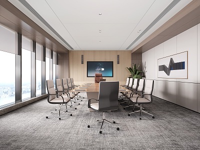 Modern Conference Room 3d model