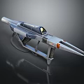 Sci Fi Weapon Design With Long Barrel Scope And Metallic Grip Details 3d model