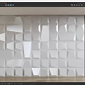 Modern shaped background wall 3d model
