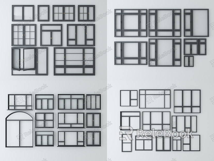 Modern casement window model