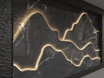 Modern background wall 3d model