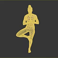 Woman Practicing Yoga Tree Pose In Sportswear With Hands In Prayer Position
