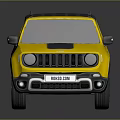 Yellow Modern SUV With Black Roof Rack And Stylish Front Grille Design