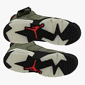 Olive Green High Top Shoes With Velcro Strap Red Logo Black Sole And Suede Upper