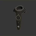Black Computer Bracket Accessory With Circular Top Design And Functional Features