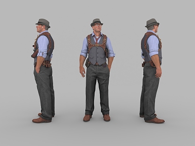 modern man 3d model