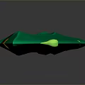 Green Fantasy Sword With Golden Decorations And Unique Glowing Blade Design