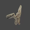 Prehistoric Bird Skeleton Fossil Well Preserved On Ancient Stone Slab