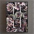Vibrant Botanical Painting With Colorful Cabbage Like Plants And Artistic Design
