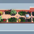 Lush Roof Garden Design With Varied Greenery Paved Paths And Rest Area