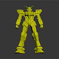 Gundam Humanoid Robot Character With White Blue Red Armor And Orange Antenna Mecha Design