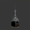 Detailed Historical Military Battleship Water Vessel With Deck Design And Structure