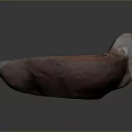 Reddish Brown Clay Vessel With Textured Surface And Two Functional Holes